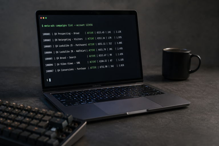 Ontdek hoe je met Meta Ads CLI advertentiecampagnes beheert vanuit de command line. Sneller werken, minder klikken en volledige controle over je Meta Ads.